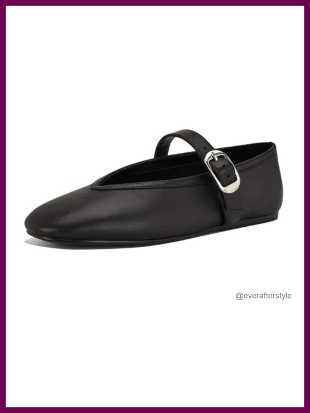 Nine West Vancee Leather Dress Flats Buckle Ankle Strap Almond Toe